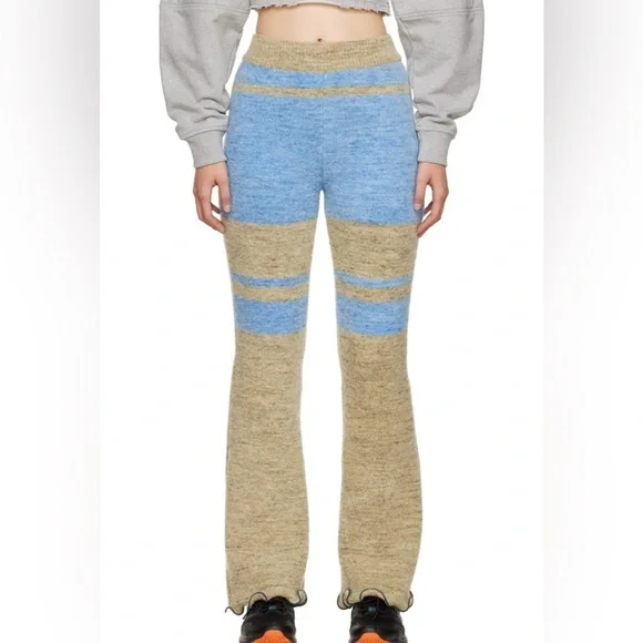 ANDERSSON BELL Khaki & Blue Senya Color Block Lounge Pants - Size L/XL - Picture 2 of 11